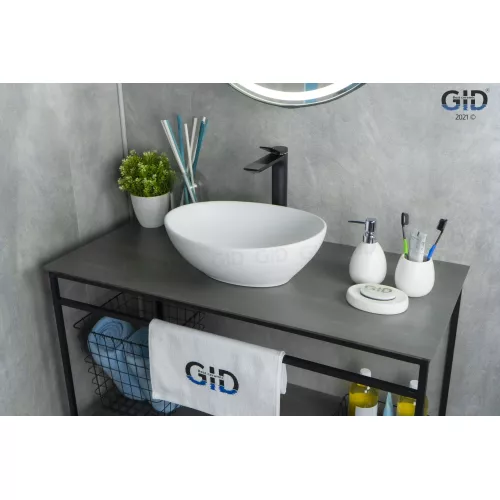 Накладная белая матовая раковина для ванной Gid N900, изображение 3