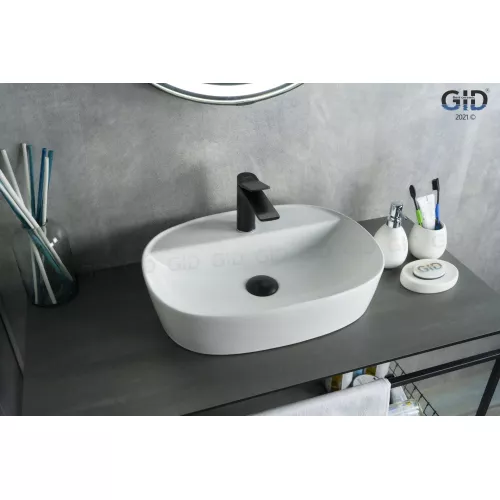 Санфаянс: Накладная белая раковина для ванной Gid N9045 1 в магазине Акватория