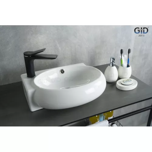 Подвесная белая раковина для ванной  Gid N9100R, изображение 2