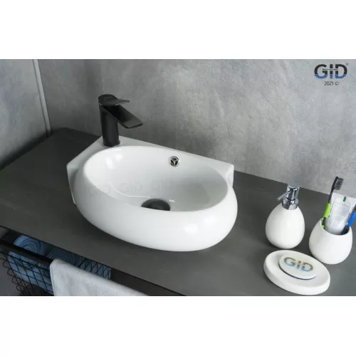 Санфаянс: Подвесная белая раковина для ванной  Gid N9100R 1 в магазине Акватория