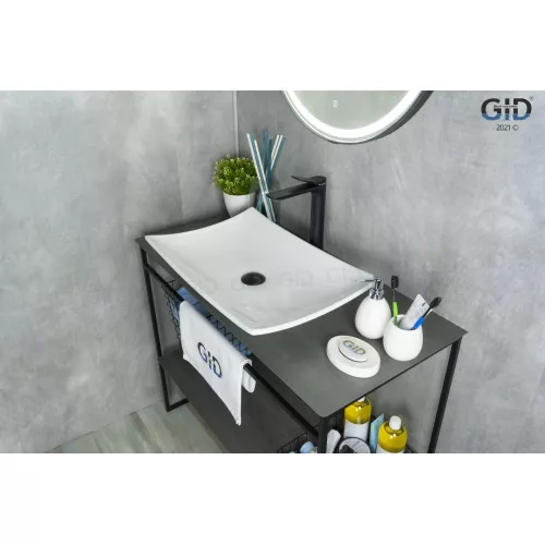 Накладная белая раковина для ванной Gid N9177, изображение 3