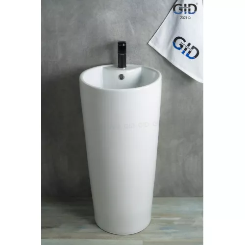 Напольная раковина для ванной Gid Nb131, Выбрать цвет: Белый, изображение 2