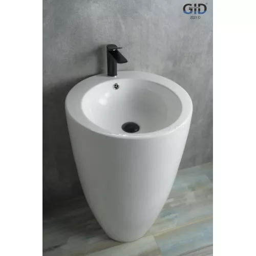 Санфаянс: Напольная белая раковина для ванной Gid Nb133 1 в магазине Акватория