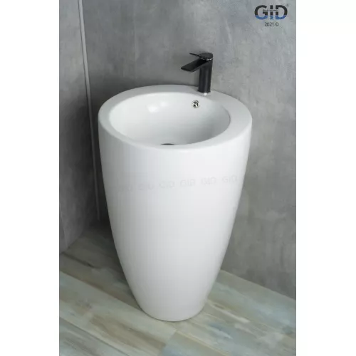 Напольная белая раковина для ванной Gid Nb133, изображение 4