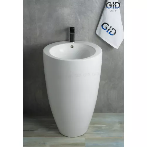 Напольная белая раковина для ванной Gid Nb133, изображение 3