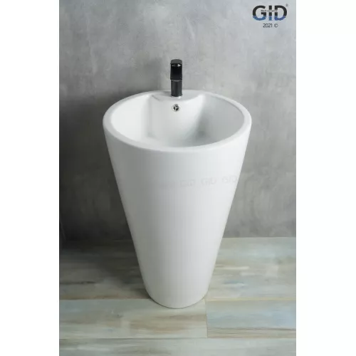 Напольная белая раковина для ванной Gid Nb136, изображение 3