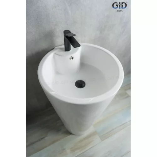 Напольная белая раковина для ванной Gid Nb136, изображение 4