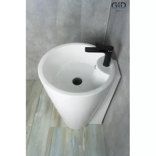 Напольная белая раковина для ванной Gid Nb136, изображение 6