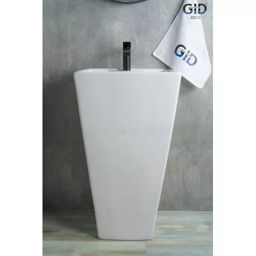 Напольная белая раковина для ванной Gid Nb145, изображение 3
