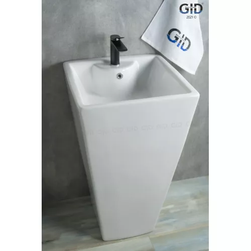 Санфаянс: Напольная белая раковина для ванной Gid Nb145 1 в магазине Акватория