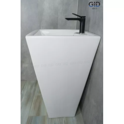 Напольная белая раковина для ванной Gid Nb145, изображение 4