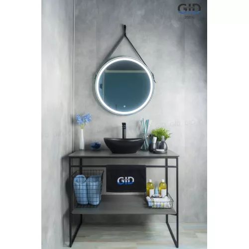 Накладная черная матовая раковина для ванной Gid Nc901, изображение 3