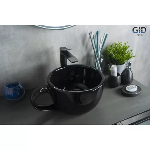 Накладная черная раковина для ванной Gid Nc9077