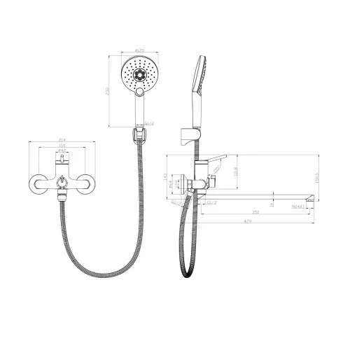 Смеситель Lemark Minima LM3851C универсальный, изображение 2