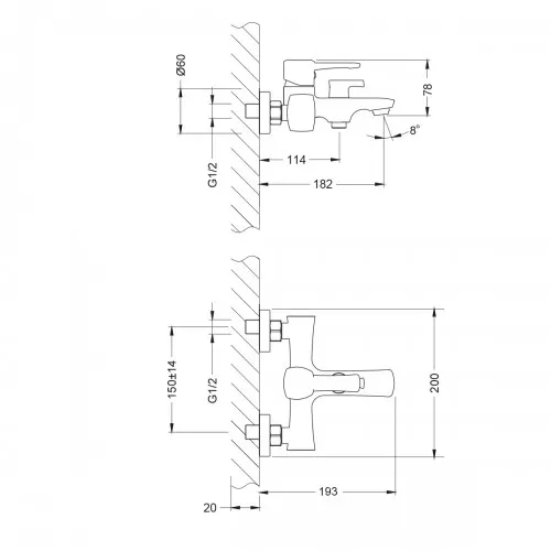 Смеситель для ванны Lemark Evitta LM0514C, изображение 2