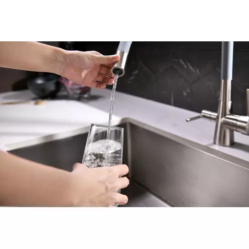 Смеситель для кухни с подключением к фильтру с питьевой водой Lemark Comfort LM3075BN, Выбрать цвет:  никель, изображение 7