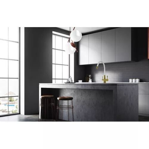 Смеситель Lemark Comfort LM3075G-White для кухни  с подключением к фильтру с питьевой водой, изображение 5