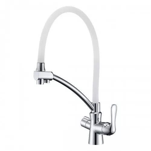 Смеситель Lemark Comfort LM3070C для кухни  с подключением к фильтру с питьевой водой, Выбрать цвет: Белый