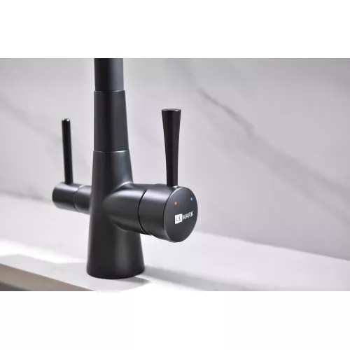 Смеситель для кухни с подключением к фильтру с питьевой водой Lemark Comfort LM3075BL, Выбрать цвет: Черный, изображение 6