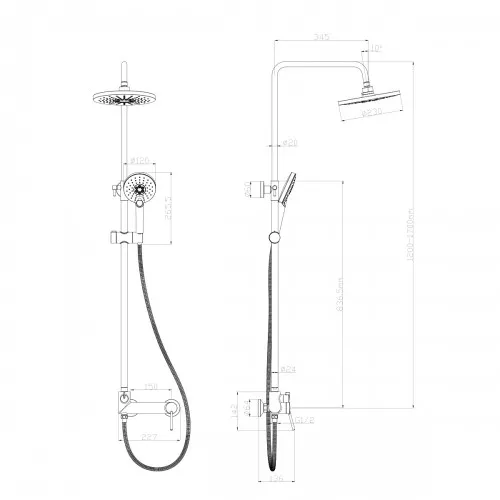 Смеситель Lemark Minima LM3860C для душа, изображение 2