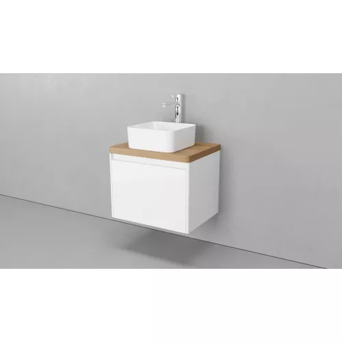 Мебель для ванной: Тумба подвесная со столешницей МДФ-HPL и накладной раковиной Velvex Klaufs 60 1 в магазине Акватория