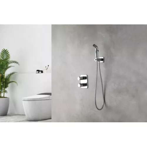 Смеситель Lemark Yeti LM7820C термостатический с гигиеническим душем, встраиваемый, изображение 2