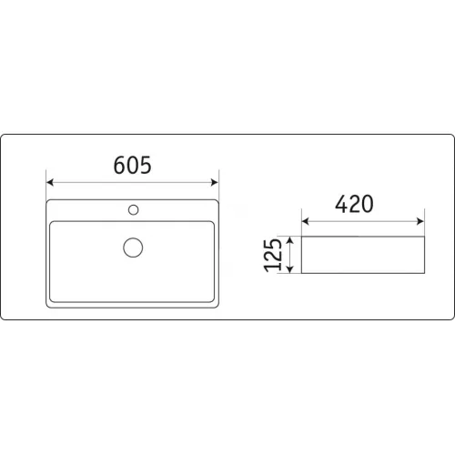 Раковина для ванной Ceramalux D1338, изображение 7