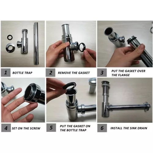 Сифон для умывальника CeramaLux RD015, изображение 4