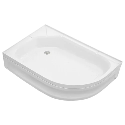 Душевая кабина МОНОМАХ С/К, Б/К,  С МЗ  L/R асимметричная  средний поддон, Цвет профиля: Хром, Тип поддона: Средний, Выбрать размер: 120х80, Наличие крыши: есть, Ориентация: левая, изображение 3