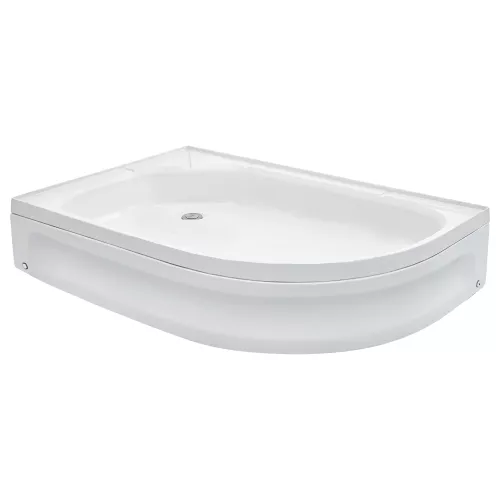 Душевая кабина МОНОМАХ С/К, Б/К,  С МЗ  L/R асимметричная  средний поддон, Цвет профиля: Хром, Тип поддона: Средний, Выбрать размер: 120х80, Наличие крыши: есть, Ориентация: левая, изображение 4