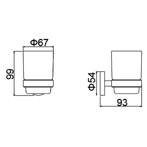 Стакан для зубных щеток Timo Saona 13031, Выбрать цвет: Золото матовое, изображение 2