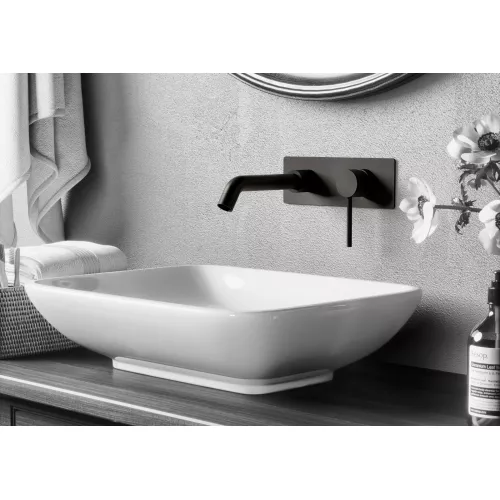 Смеситель для раковины встроенный Timo Saona 2371/03SM, Выбрать цвет: Черный, изображение 2