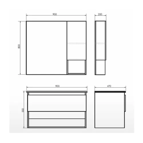 Зеркало-шкаф Comforty Бордо, изображение 3