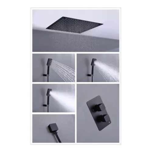 Душевая система встроенная с термостатом Timo Petruma SX-5019, Выбрать цвет: Золото матовое, изображение 4