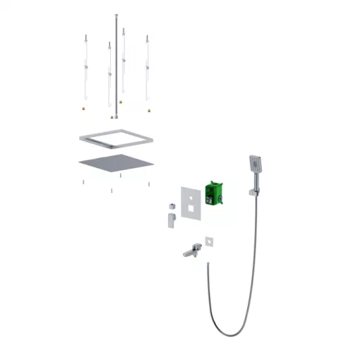 Душевая система встроенная Timo Selene SX-2039, Выбрать цвет: Хром, изображение 3