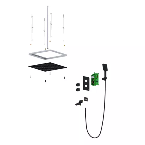 Душевая система встроенная с термостатом Timo Petruma SX-5019, Выбрать цвет: Золото матовое, изображение 2