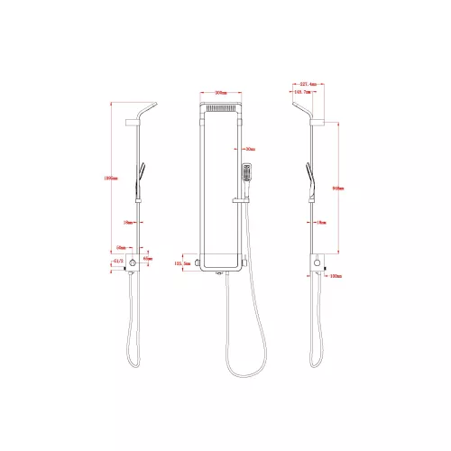 Душевая панель Black&White W1020 черная, изображение 6