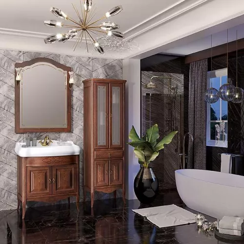 Тумба с раковиной OPADIRIS Лоренцо-60/80/100 светлый орех, Выбрать цвет: Светлый орех, Выбрать размер: 80, изображение 6