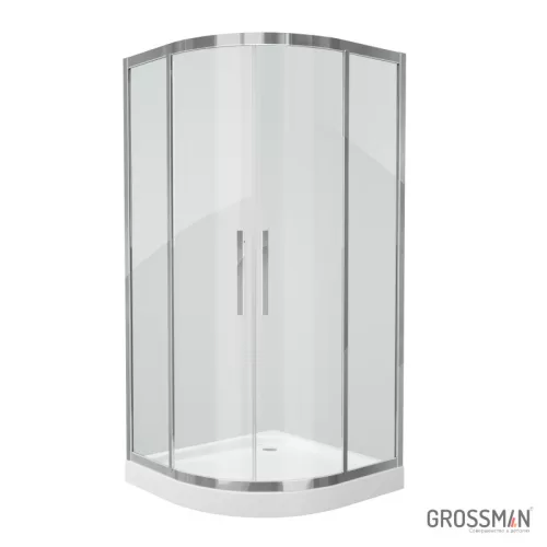 Душ.ограждение GROSSMAN  PR-90/100S, Цвет стекла: прозрачное, Цвет профиля: Хром, Выбрать размер: 100х100