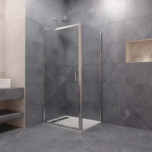 Душевой уголок RGW PA-74 (PA-14 + Z-050-2), Цвет стекла: прозрачное, Цвет профиля: Хром, Выбрать размер: 1400x1100, изображение 2
