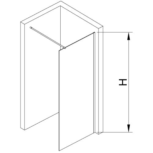 Перегородка для душа RGW WA-002B, Цвет стекла: прозрачное, Цвет профиля: Черный, Выбрать размер: 90, изображение 3