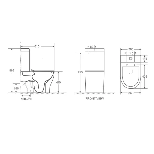 Унитаз компакт WeltWasser SK ANGERBACH 001 белый глянец, Выбрать цвет: Белый глянец, изображение 2