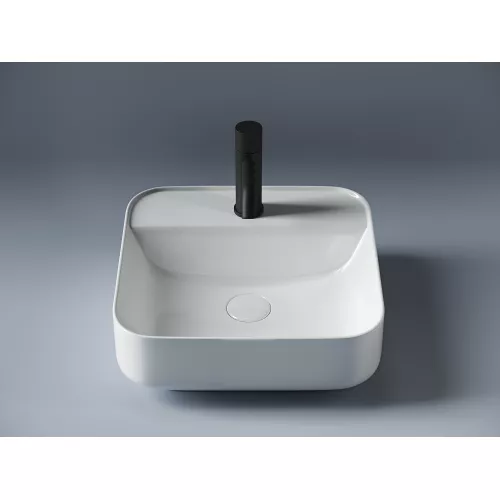 Умывальник чаша накладная прямоугольная Element 390*390*140мм CN5014, изображение 4