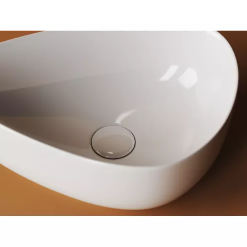 Умывальник чаша накладная прямоугольная со сливом переливом Element 600*380*140мм CN5026, изображение 3