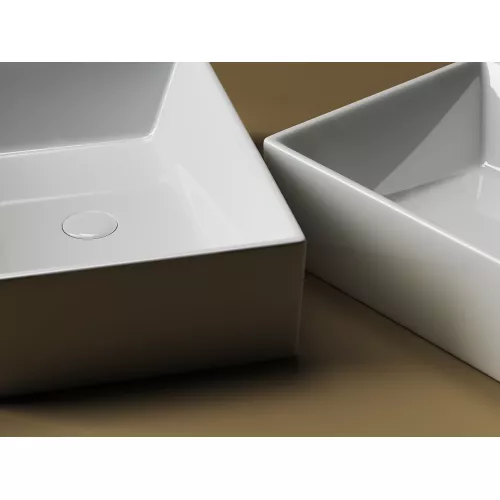 Умывальник чаша накладная прямоугольная Element 590*390*160мм CN5013, изображение 6