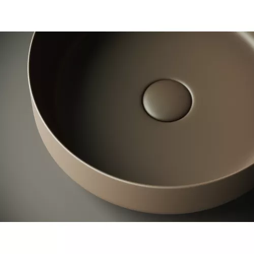 Умывальник чаша накладная круглая Ceramica Nova Element CN6022, Выбрать цвет: Темно-коричневый матовый, изображение 4