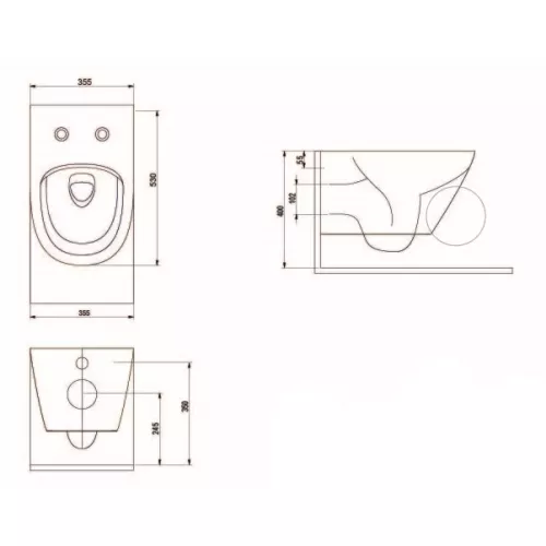 Унитаз подвесной beWash Bogen 88343601  с функцией биде, изображение 2