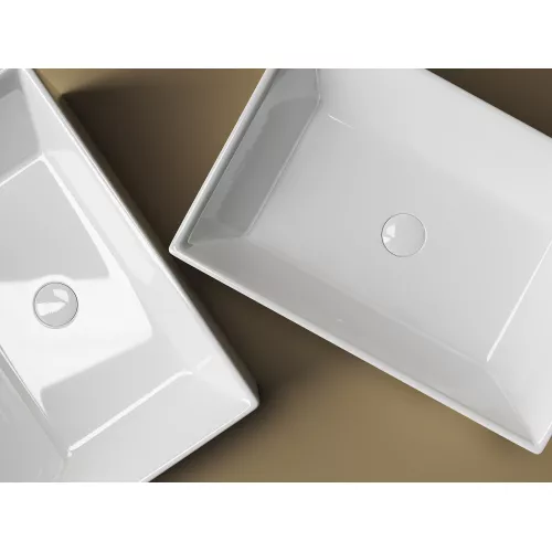 Умывальник чаша накладная прямоугольная Element 590*390*160мм CN5013, изображение 3