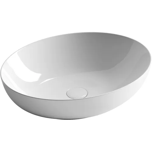 Умывальник чаша накладная овальная Ceramica Nova Element CN6017, Выбрать цвет: Белый, изображение 6