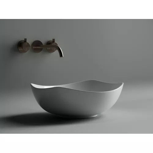 Умывальник чаша накладная овальная Element 420*385*145мм CN5017, изображение 5